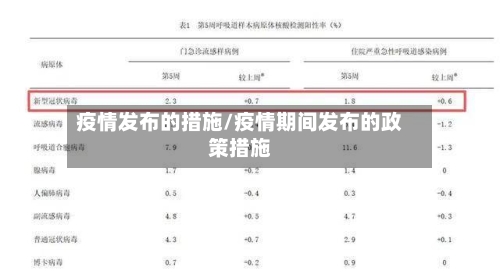 疫情发布的措施/疫情期间发布的政策措施