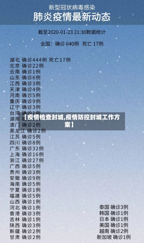 【疫情检查封城,疫情防控封城工作方案】-第3张图片